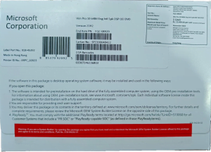 Software W10PR OEM (Physical) HSN-8523